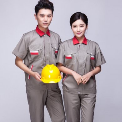 夏季純棉工作服套裝，純棉工作服款式圖片